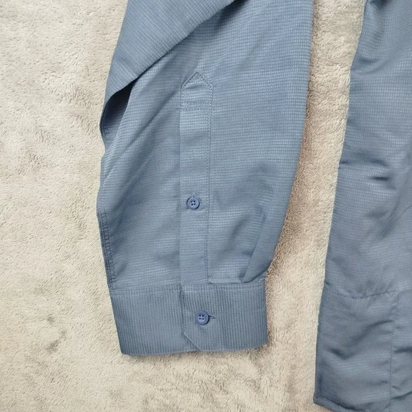 NWT Mountain Hardwear Shirt Mens XL Blue SHADE LITE Snap Front Vented Hiking - Picture 7 of 16